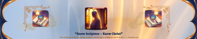 A veiled woman bathed in soft light, standing before a radiant stained-glass window—inviting quiet wonder and sacred curiosity.